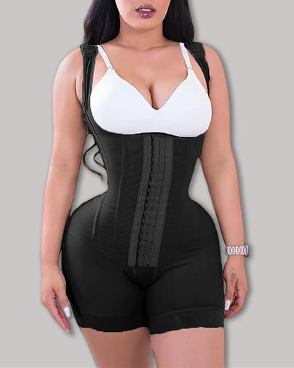CurvyFaja - High Double Compression Bodysuit with Firm Abdominal Control